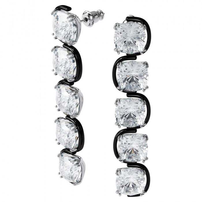 Harmonia-drop-earrings-Cushion-cut-floating-crystals-White-Mixed-metal-finish-swarovski-eshop1