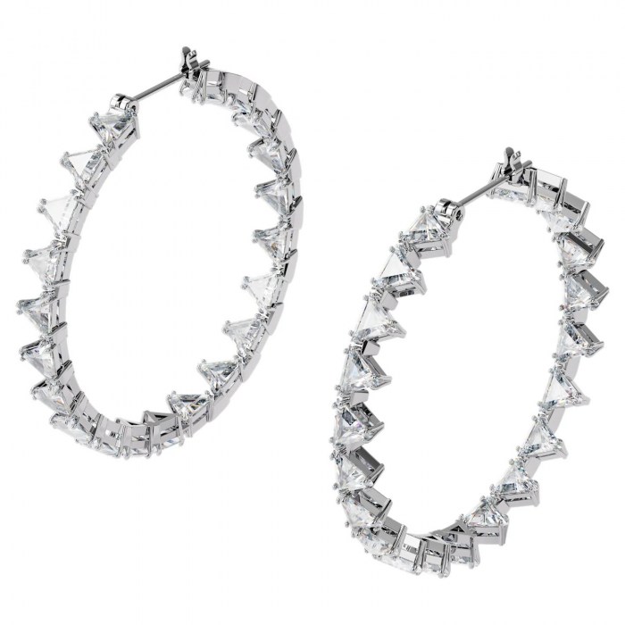 Millenia-hoop-earrings-Triangle-Swarovski-zirconia-White-Rhodium-plated-swarovski-eshop16