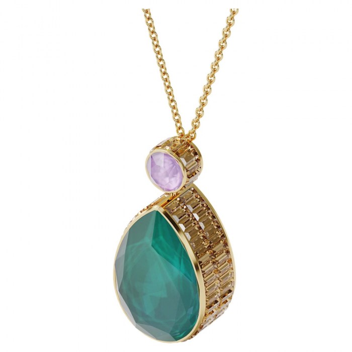 Orbita-necklace-Drop-cut-crystal-Multicolored-Gold-tone-plated-swarovski-eshop1