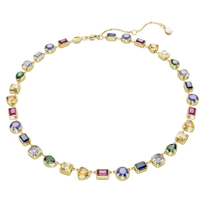 Stilla-necklace-Mixed-cuts-Multicolored-Gold-tone-plated-swarovski-eshop1