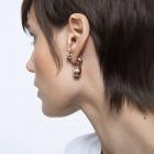 Orbita earrings Asymmetrical, Drop cut crystals