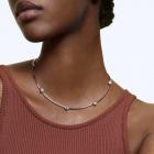 Constella necklace White, Rose-gold tone plated