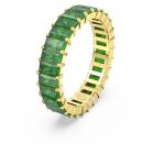 Δαχτυλίδι Matrix Κοπή Baguette, Πράσινο, Επιμετάλλωση σε χρυσαφί τόνο
