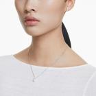 Σετ Matrix Crystal pearl, Στρογγυλή κοπή, Λευκό, Επιμετάλλωση ροδίου