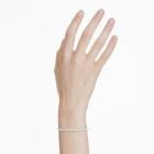 Βραχιόλι Matrix Crystal pearl, Στρογγυλή κοπή, Λευκό, Επιμετάλλωση ροδίου