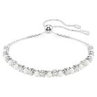 Βραχιόλι Matrix Crystal pearl, Στρογγυλή κοπή, Λευκό, Επιμετάλλωση ροδίου
