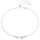 Κολιέ Constella Crystal pearl, Στρογγυλές κοπές, Λευκό, Επιμετάλλωση ροδίου