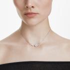 Κολιέ Constella Crystal pearl, Στρογγυλές κοπές, Λευκό, Επιμετάλλωση ροδίου