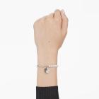 Βραχιόλι Swan Crystal pearl, Κύκνος, Μαύρο, Επιμετάλλωση ροδίου