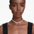 Τσόκερ Tennis Ariana Grande x Swarovski Μείξη κοπών, Καρδιά, Λευκό, Επιμετάλλωση ροδίου