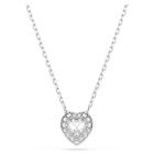 Μενταγιόν Ariana Grande x Swarovski Μείξη κοπών, Καρδιά, Λευκό, Επιμετάλλωση ροδίου