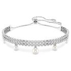 Βραχιόλι Ariana Grande x Swarovski Crystal pearl, Στρογγυλή κοπή, Λευκό, Επιμετάλλωση ροδίου
