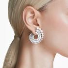 Σκουλαρίκια-σταγόνα Ariana Grande x Swarovski Crystal pearl, Μείξη κοπών, Λευκά, Επιμετάλλωση ροδίου