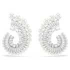 Σκουλαρίκια-σταγόνα Ariana Grande x Swarovski Crystal pearl, Μείξη κοπών, Λευκά, Επιμετάλλωση ροδίου