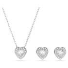 Σετ Ariana Grande x Swarovski Μείξη κοπών, Καρδιά, Λευκό, Επιμετάλλωση ροδίου
