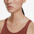 Κολιέ Constella Crystal pearl, Στρογγυλές κοπές, Λευκό, Επιμετάλλωση σε ροζ χρυσαφί τόνο