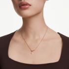 Μενταγιόν Constella Crystal pearl, Στρογγυλή κοπή, Λευκό, Επιμετάλλωση σε ροζ χρυσαφί τόνο