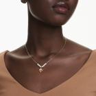 Μενταγιόν Idyllia Crystal pearl, Μείξη κοπών, Λουλούδι, Πολύχρωμο, Επιμετάλλωση σε χρυσαφί τόνο