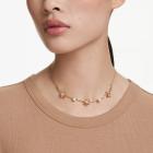 Κολιέ Idyllia Crystal pearl, Μείξη κοπών, Λουλούδι, Πολύχρωμο, Επιμετάλλωση σε χρυσαφί τόνο