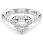 Δαχτυλίδι με σχέδιο Una Angelic Μείξη κοπών, Καρδιά, Λευκό, Επιμετάλλωση ροδίου