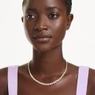 Κολιέ Una Angelic Στρογγυλή κοπή, Mικρό, Λευκό, Επιμετάλλωση σε χρυσαφί τόνο