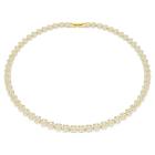 Κολιέ Una Angelic Στρογγυλή κοπή, Mικρό, Λευκό, Επιμετάλλωση σε χρυσαφί τόνο