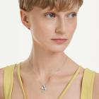 Μενταγιόν Symbolica Crystal pearl, Στρογγυλή κοπή, Pavé, Πέταλο, Λευκό, Επιμετάλλωση ροδίου