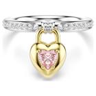 Δαχτυλίδι με σχέδιο Idyllia Μείξη κοπών, Καρδιά, Ροζ, Φινίρισμα από διάφορα μέταλλα