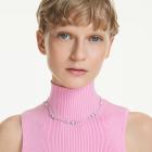 Κολιέ Idyllia Καρδιά με βέλος, Λευκό, Επιμετάλλωση ροδίου