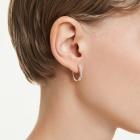 Κρίκοι Dextera Οκταγωνικό σχήμα, Στρογγυλή κοπή, Mικρά, Λευκά, Επιμετάλλωση σε ροζ χρυσαφί τόνο