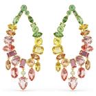 Σκουλαρίκια-σταγόνα Gema Μικτές κοπές, Chandelier, Πολύχρωμα, Επιμετάλλωση σε χρυσαφί τόνο