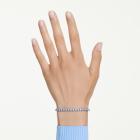 Βραχιόλι Tennis Matrix Στρογγυλή κοπή, Μπλε, Επιμετάλλωση ρουθηνίου