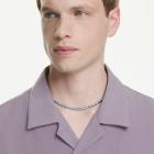 Κολιέ Tennis Matrix Στρογγυλή κοπή, Μπλε, Επιμετάλλωση ρουθηνίου