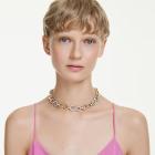 Κολιέ Dextera Στρογγυλή κοπή, Αλυσίδα, Λευκό, Φινίρισμα από διάφορα μέταλ