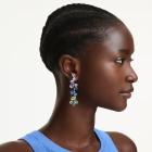 Σκουλαρίκια-σταγόνα Gema Μικτές κοπές, Chandelier, Mακριά, Πολύχρωμα, Επιμετάλλωση σε χρυσαφί τόνο