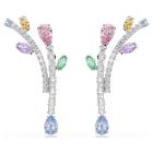 Σκουλαρίκια-σταγόνα Ariana Grande x Swarovski Μείξη κοπών, Πολύχρωμα, Επιμετάλλωση ροδίου