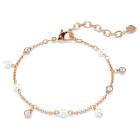 Βραχιόλι Imber Crystal pearl, Στρογγυλή κοπή, Λευκό, Φινίρισμα με ροζ χρυσό 18 καρατίων