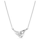 Μενταγιόν Swarovski Classica Στρογγυλή κοπή, Αλληλένδετο μοτίβο, Λευκό, Ασήμι 925