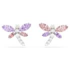 Σκουλαρίκια με καραφάκι Ariana Grande x Swarovski Μείξη κοπών, Λιβελούλα, Πολύχρωμα, Επιμετάλλωση ροδίου