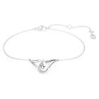 Βραχιόλι Swarovski Classica Στρογγυλή κοπή, Αλληλένδετο μοτίβο, Λευκό, Ασήμι